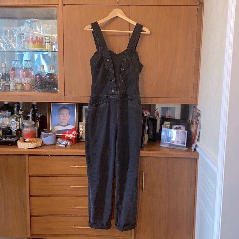 PAIGE Black Denim Women's Overalls